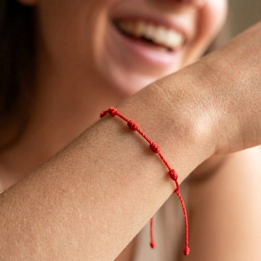 7 Knots Red Thread of Protection Bracelet