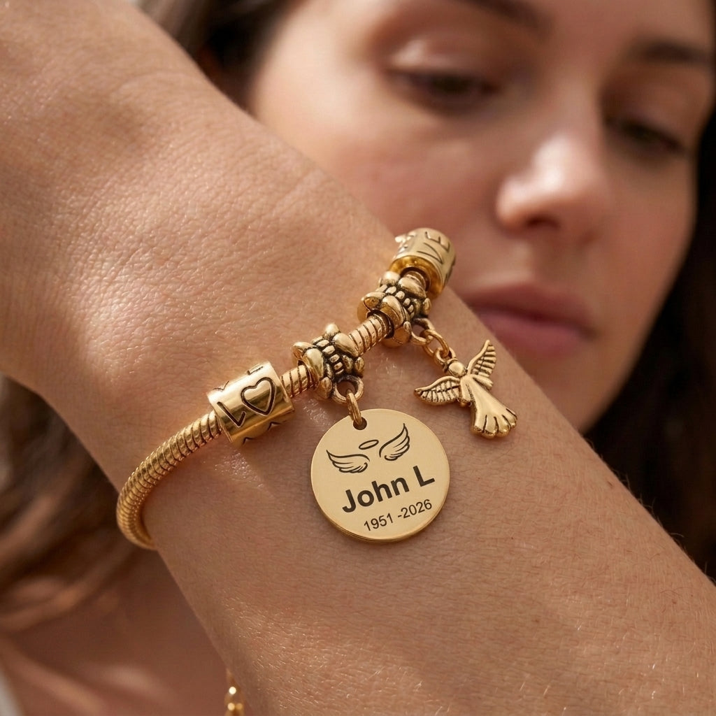 Elegant Personalized Memorial Charm Bracelet