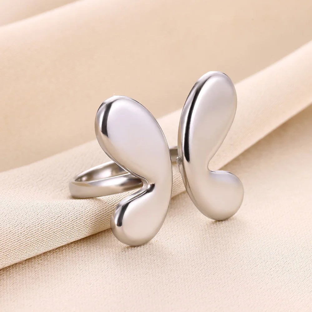 Adjustable Bubble Butterfly Wings Ring - Veinci