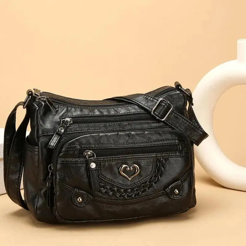 Vintage Multi Pocket Crossbody Bag