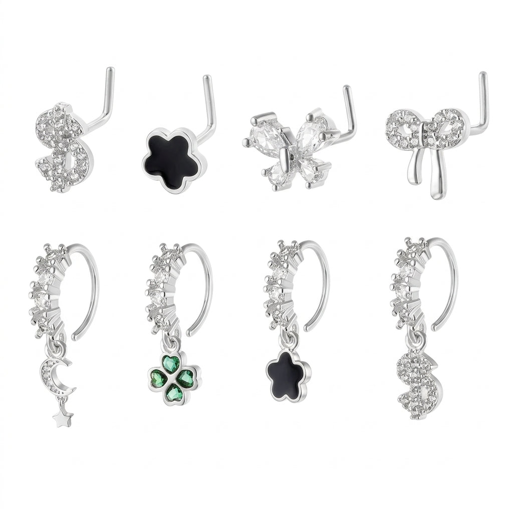 8/10/20pc Dainty Charm Nose Ring Set