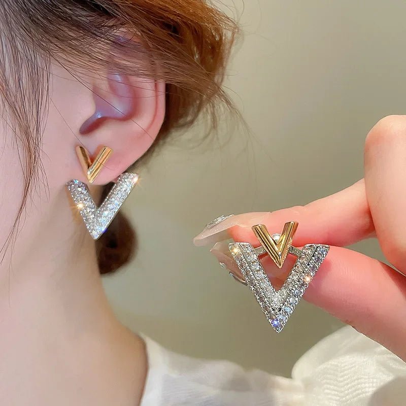 Classic Double V "Veinci" Earrings - Veinci