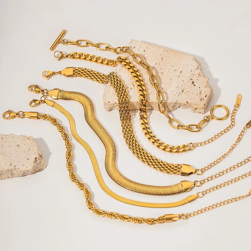 Classy Gold Mix & Match Bracelets - Veinci