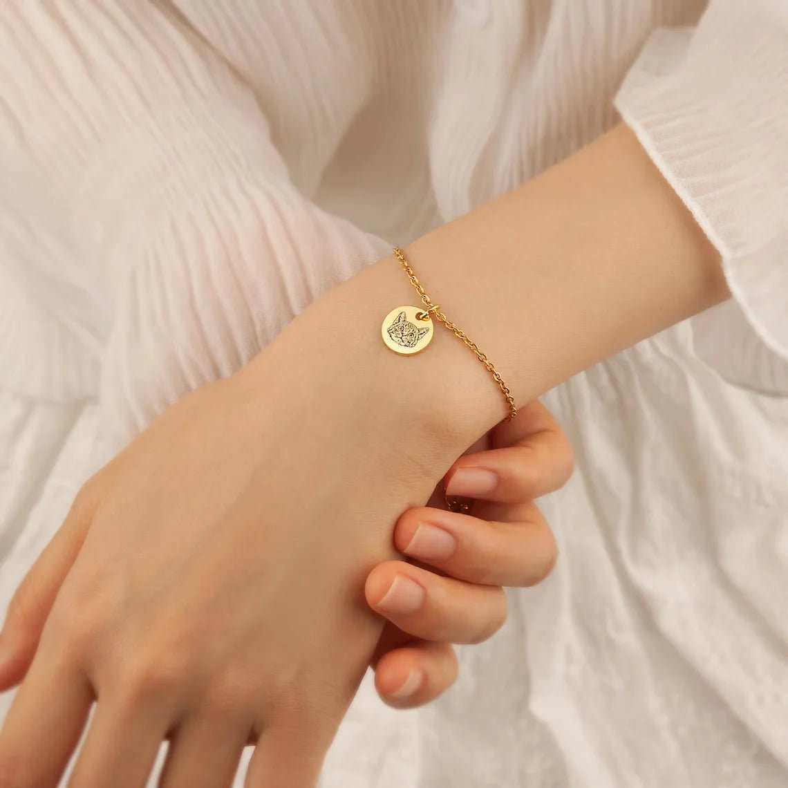 Custom Pet Face Pendant Bracelet - Veinci