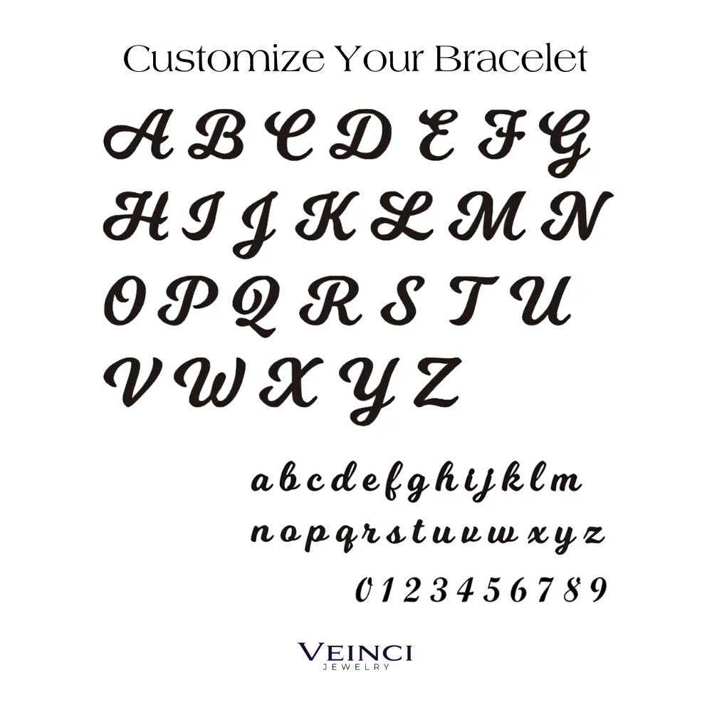 Customized Name & Birthstone Chain Bracelet - Veinci