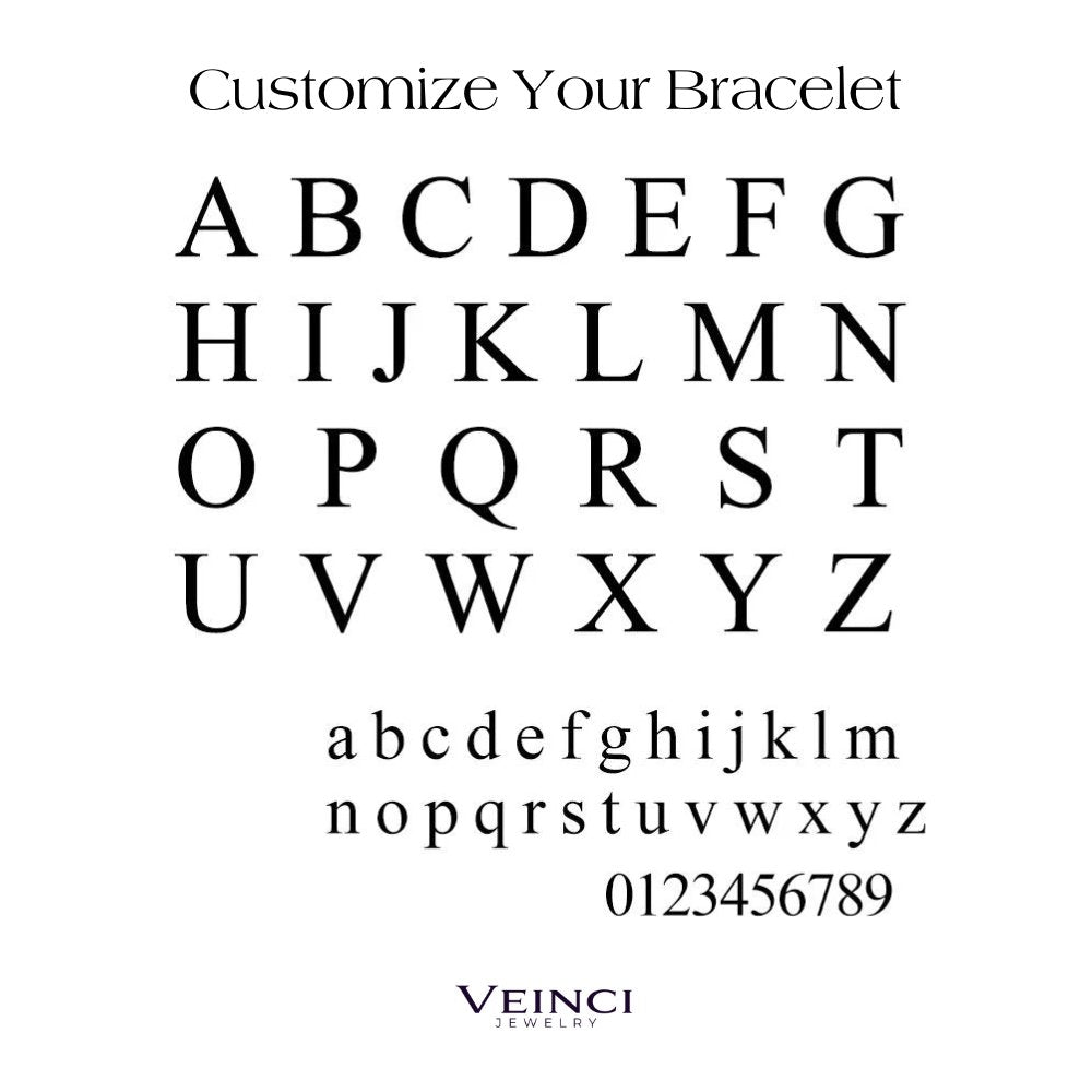 Customized Name & Birthstone Chain Bracelet - Veinci