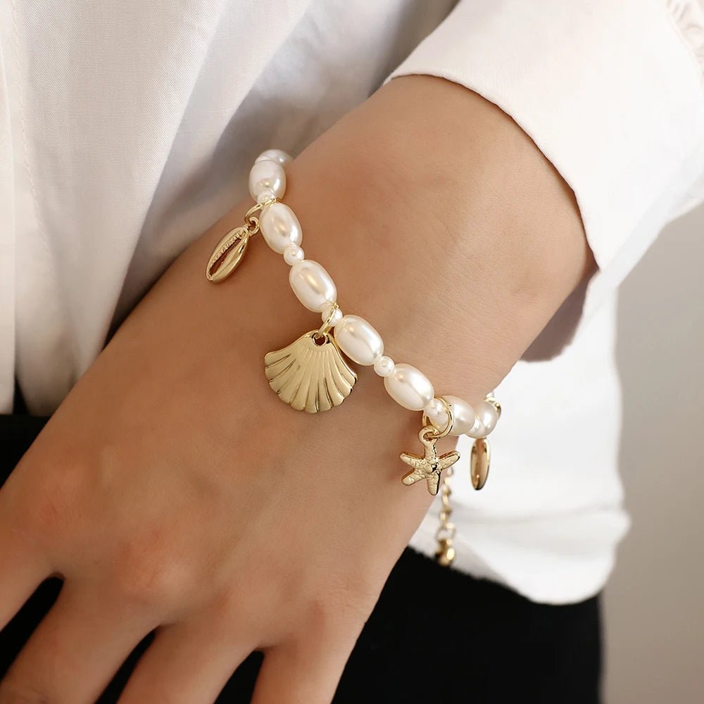Dainty Beach Adventure Pearl Bracelet - Veinci