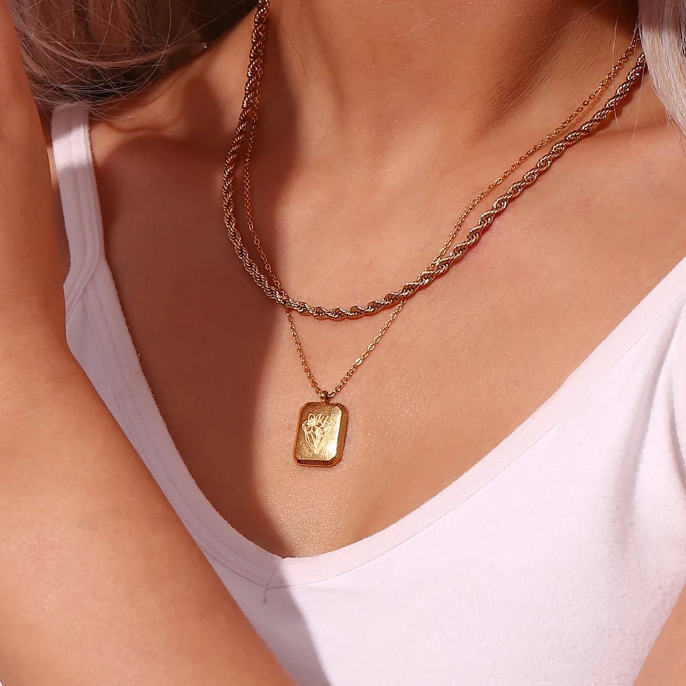 Dainty Birth Month Flower Necklace - Veinci