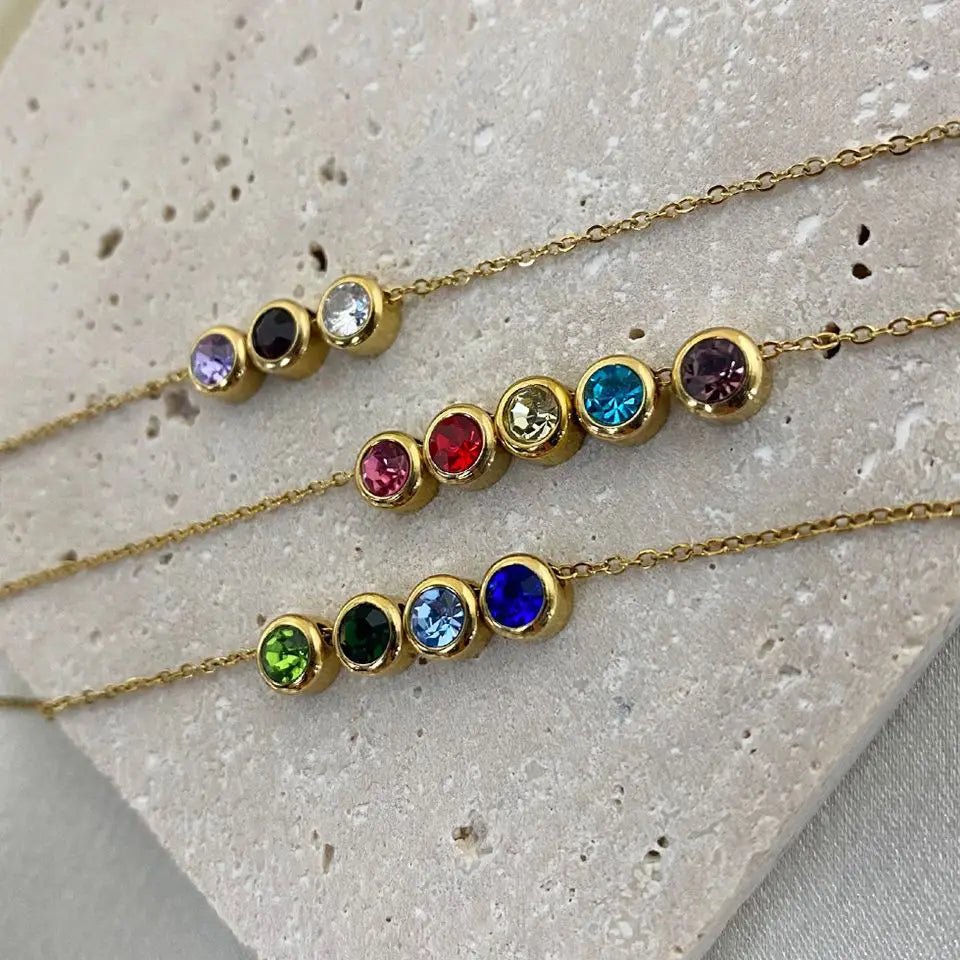 Dainty Birthstone Chain Bracelet - Veinci