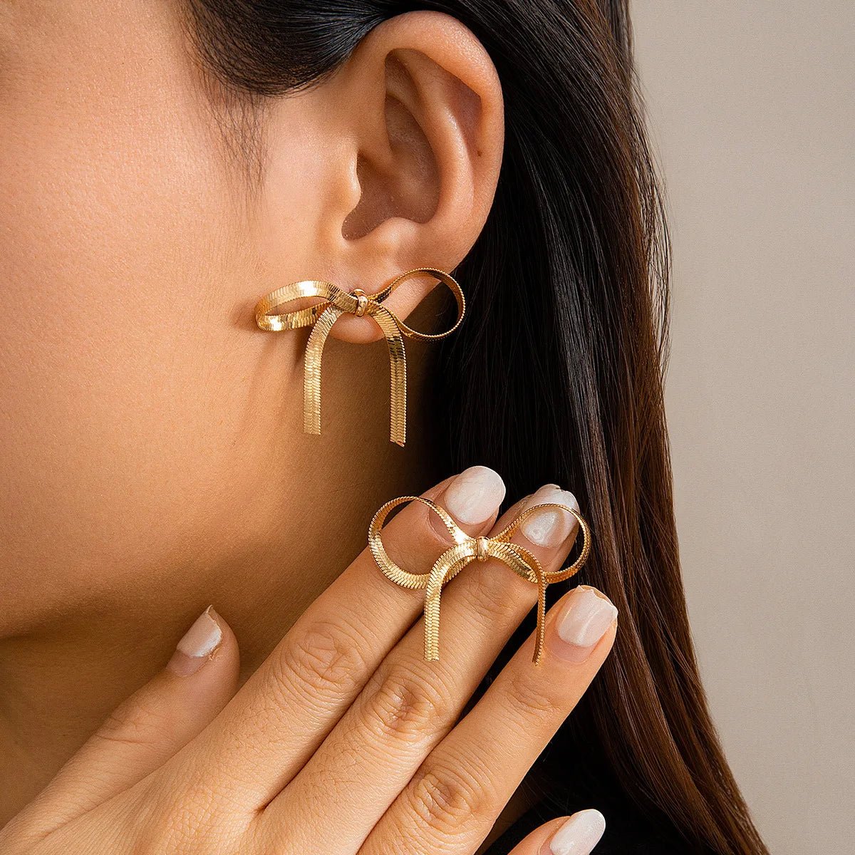 Dainty Bow Tassel Earrings - Veinci