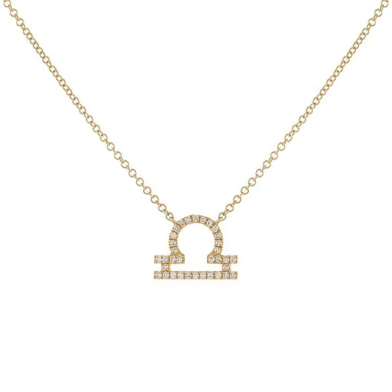 Dainty Diamond Zodiac Sign Necklace - Veinci