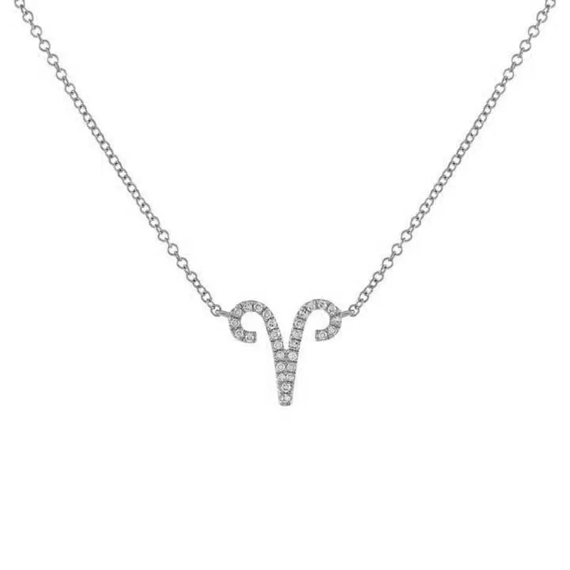 Dainty Diamond Zodiac Sign Necklace - Veinci