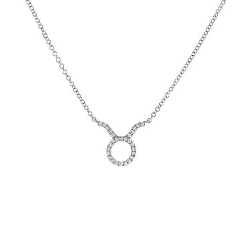 Dainty Diamond Zodiac Sign Necklace - Veinci