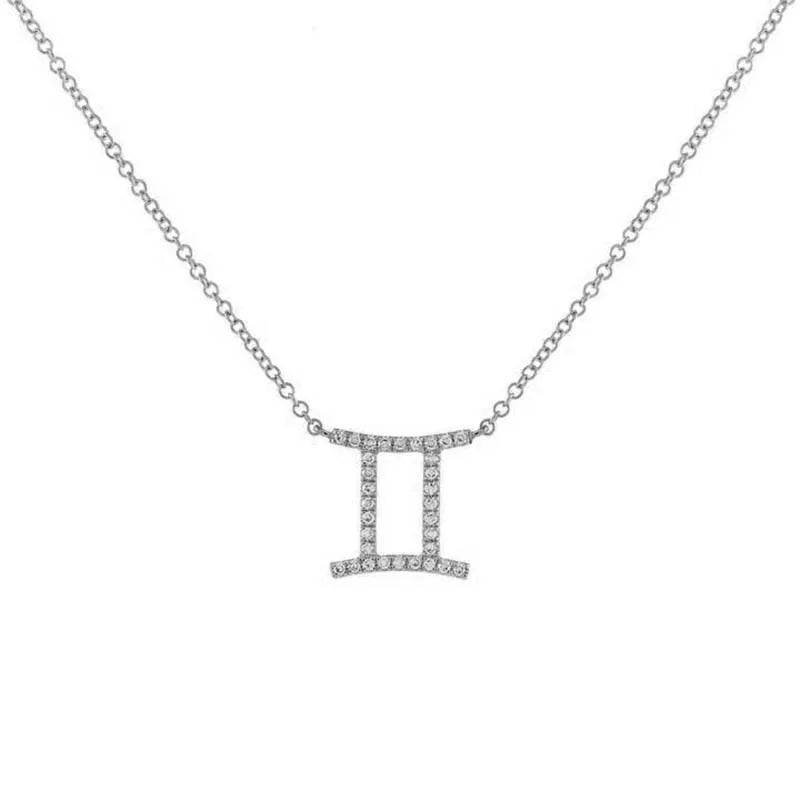 Dainty Diamond Zodiac Sign Necklace - Veinci