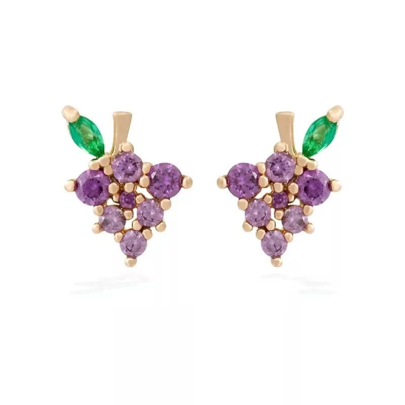 Dainty Fruit Hoop & Stud Earrings - Veinci