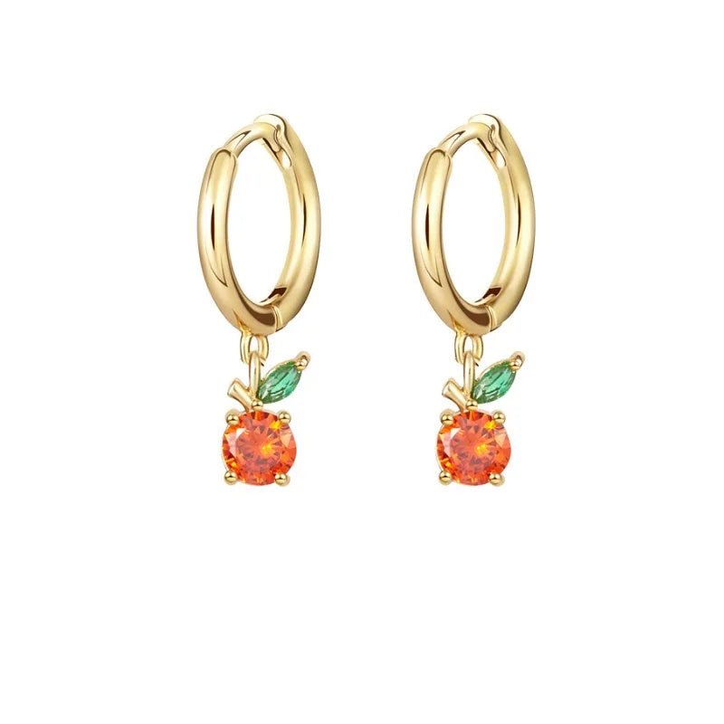 Dainty Fruit Hoop & Stud Earrings - Veinci