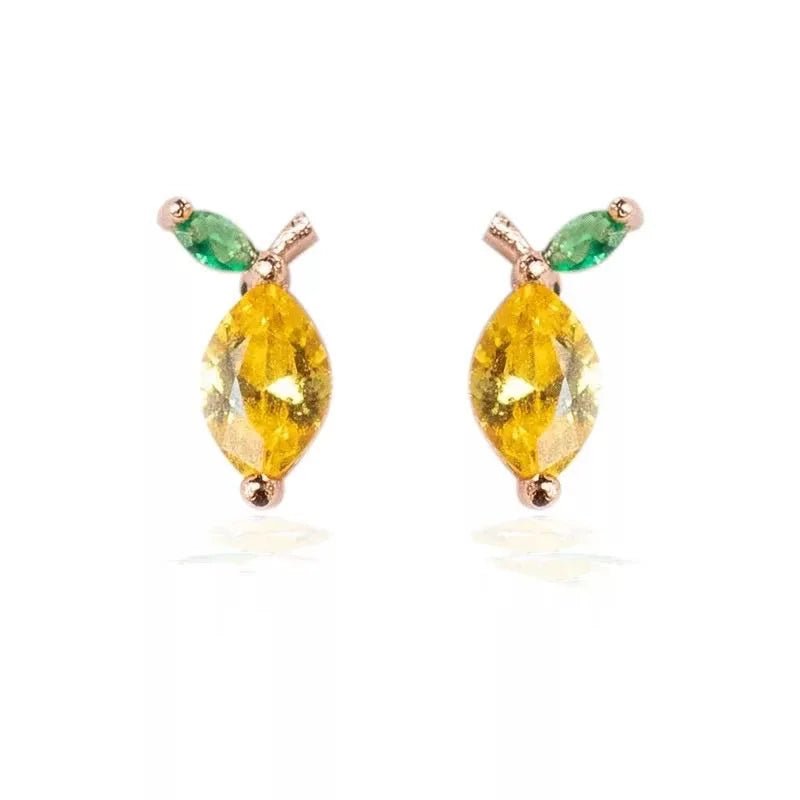 Dainty Fruit Hoop & Stud Earrings - Veinci