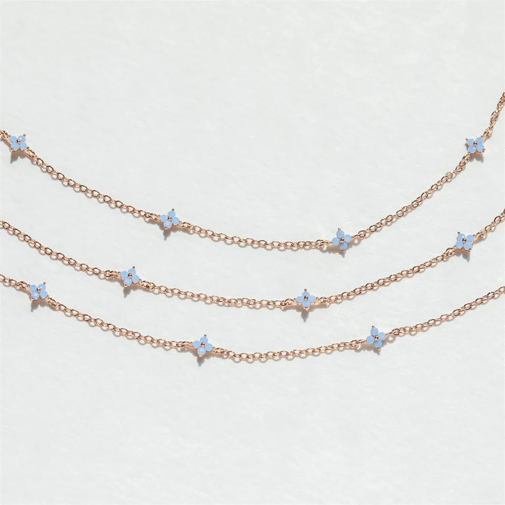 Dainty Tiny Flowers Necklace - Veinci