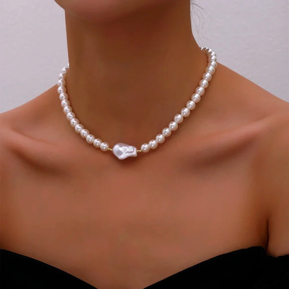 Elegant Pearl Statement Necklaces - Veinci