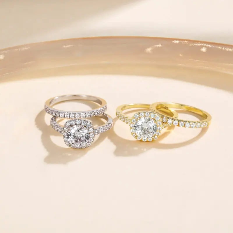 Classy Double Band Pave Ring