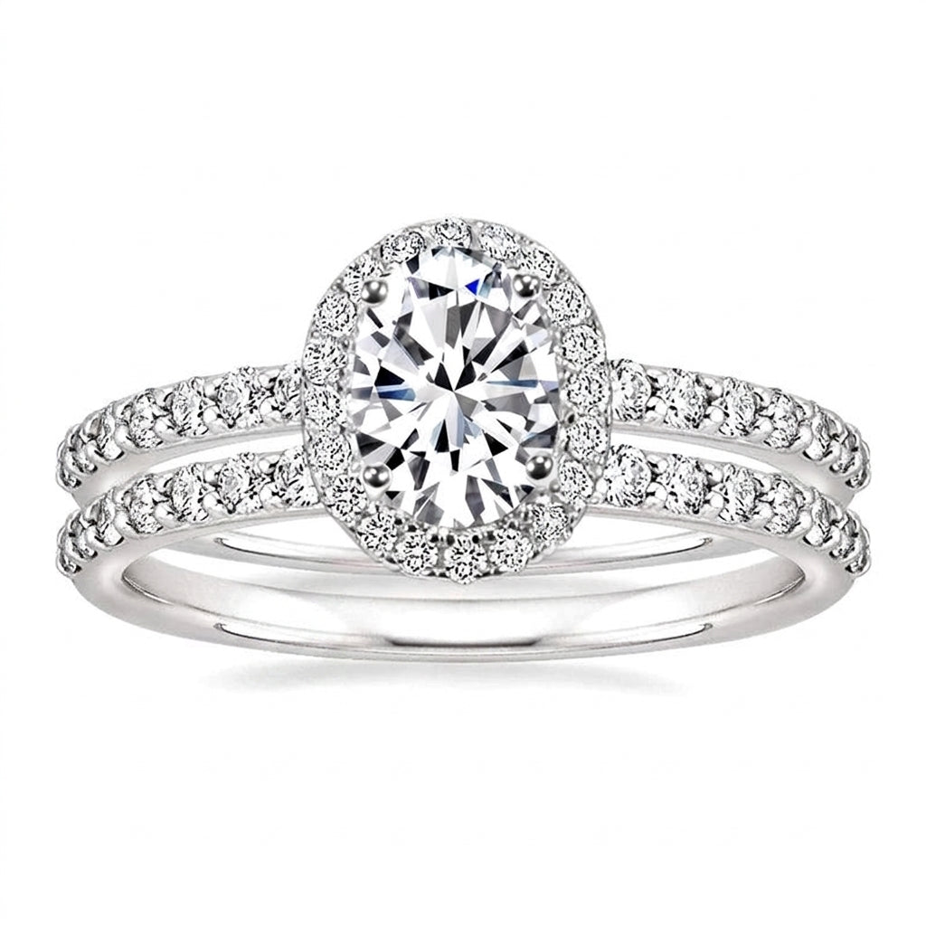 Classy Double Band Pave Ring
