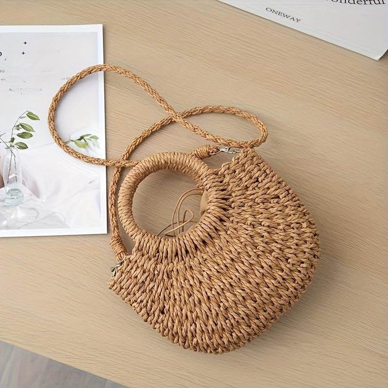 Rattan Straw Mini Shoulder Bag
