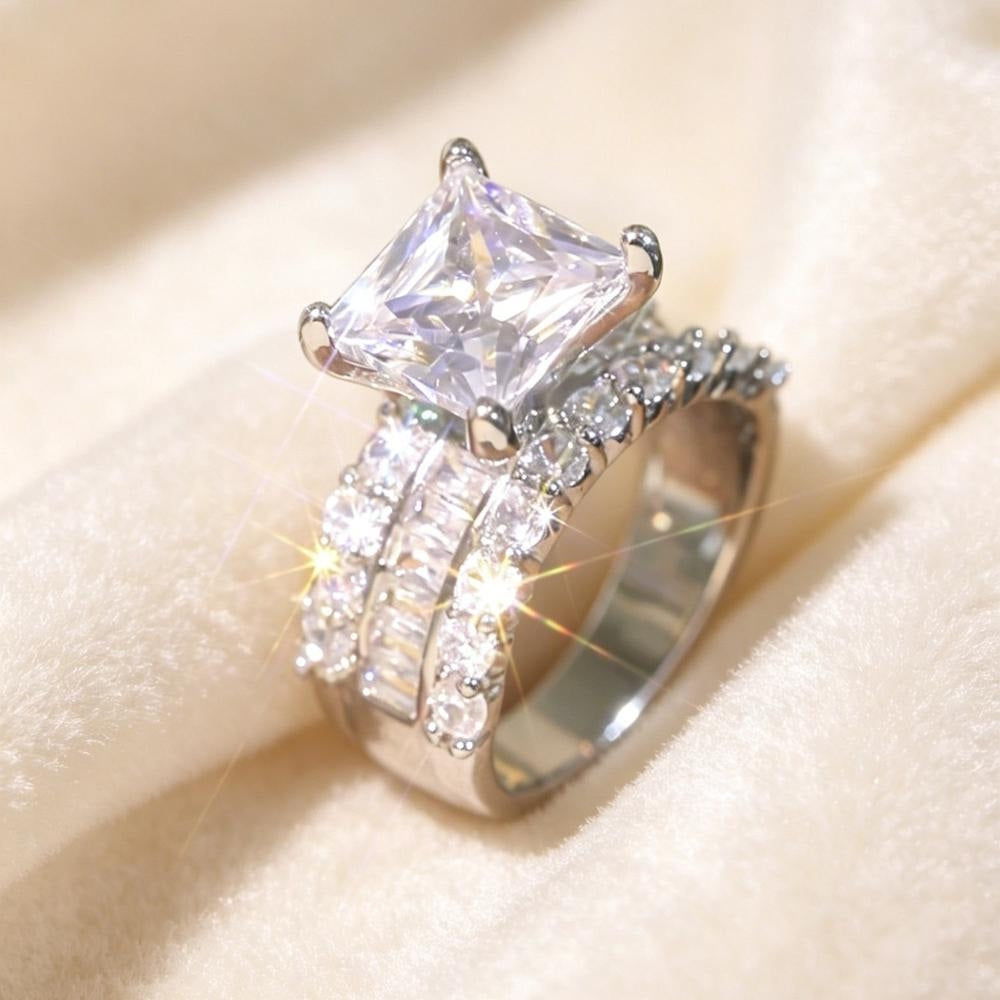Statement Square Princess Cut Ring
