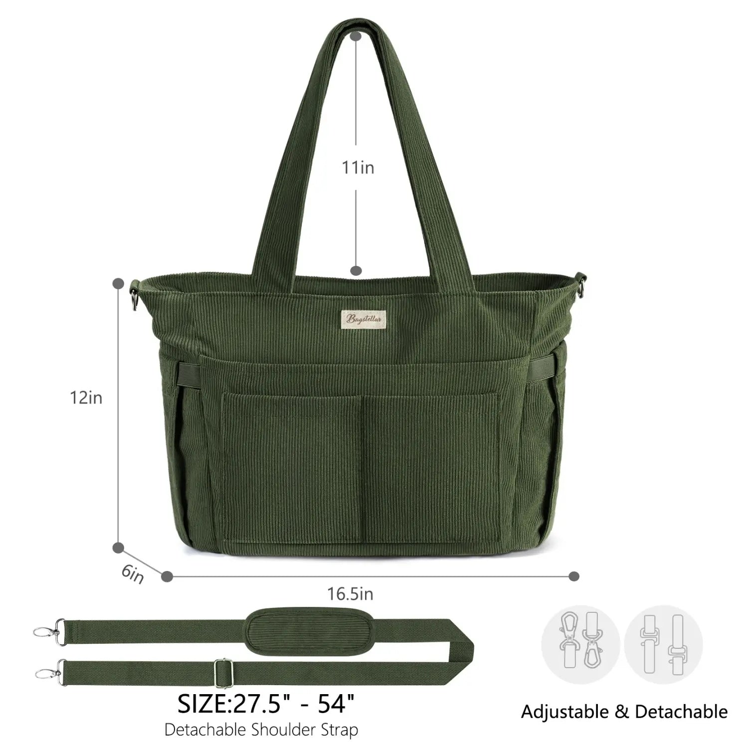 Large Corduroy Tote Bag