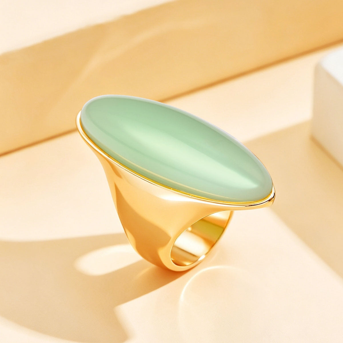 Oval Chunky Crystal Ring