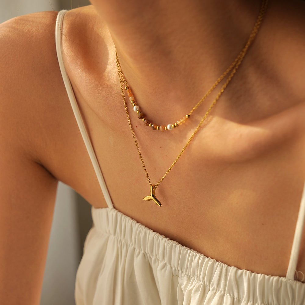 Layered Natures Whale Lux Necklaces - Veinci