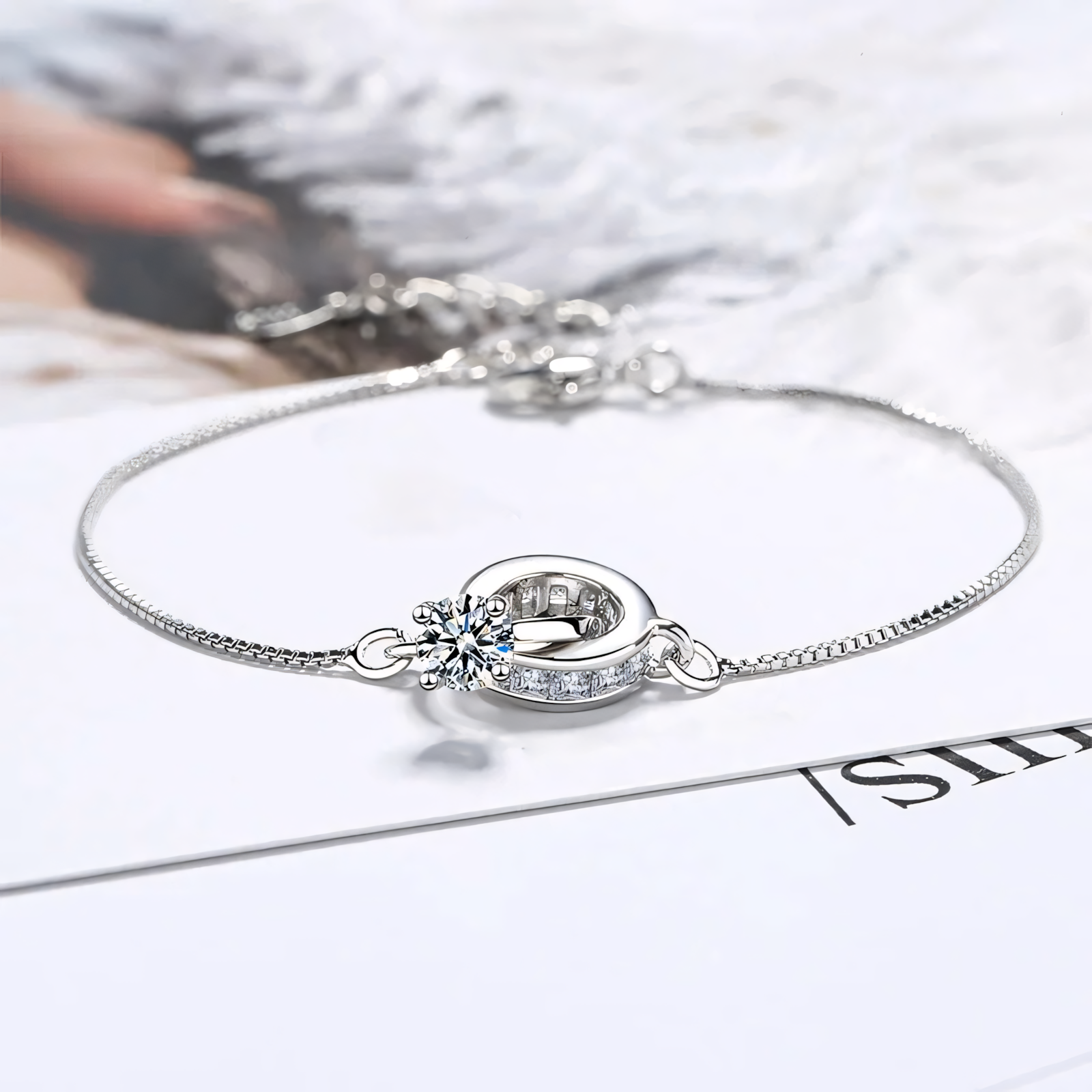 Dainty Forever Linked Diamond Bracelet