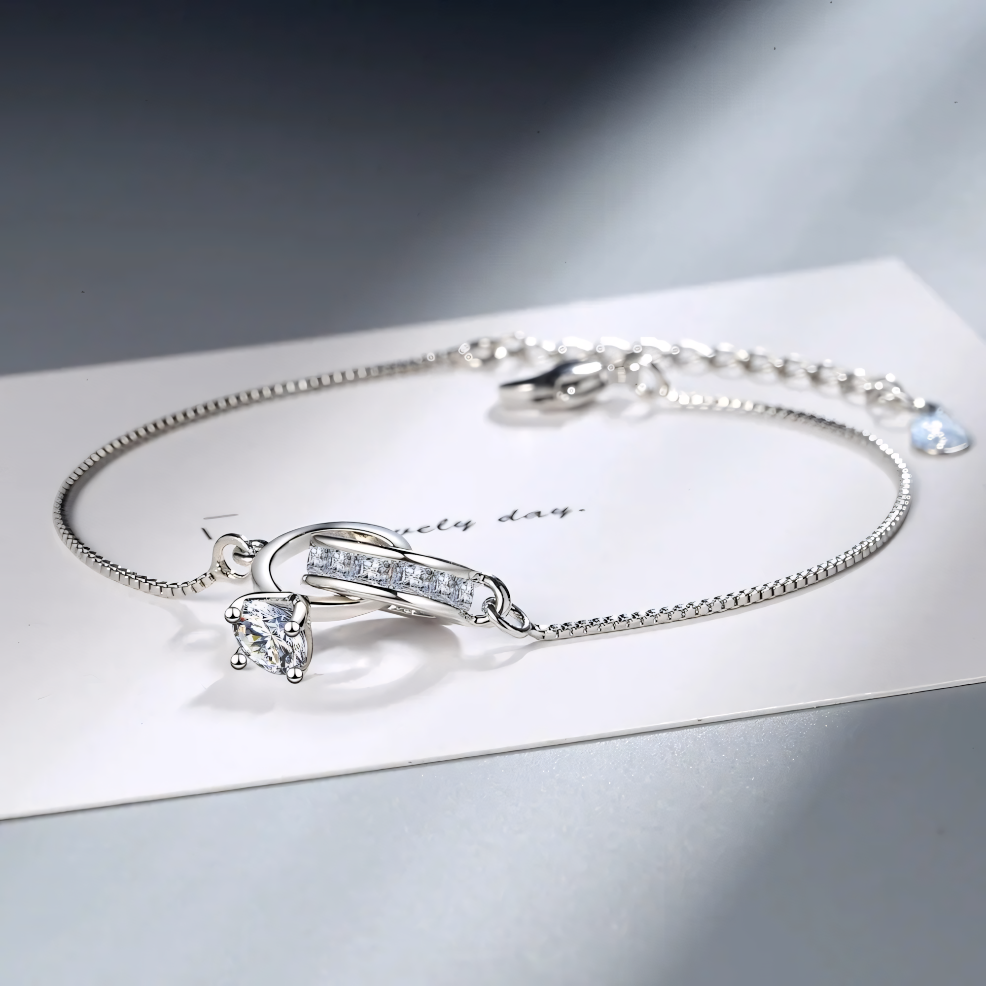 Dainty Forever Linked Diamond Bracelet