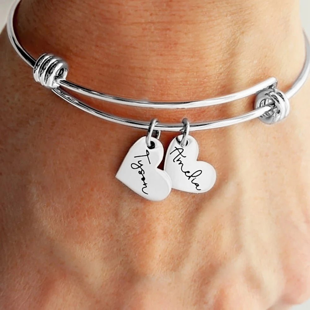 Personalized Family Bangle Bracelet - Veinci