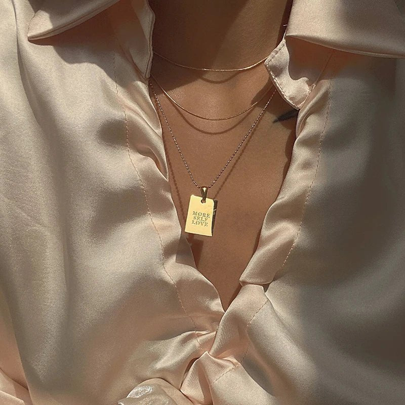 Positive Affirmation Engraved Necklaces - Veinci