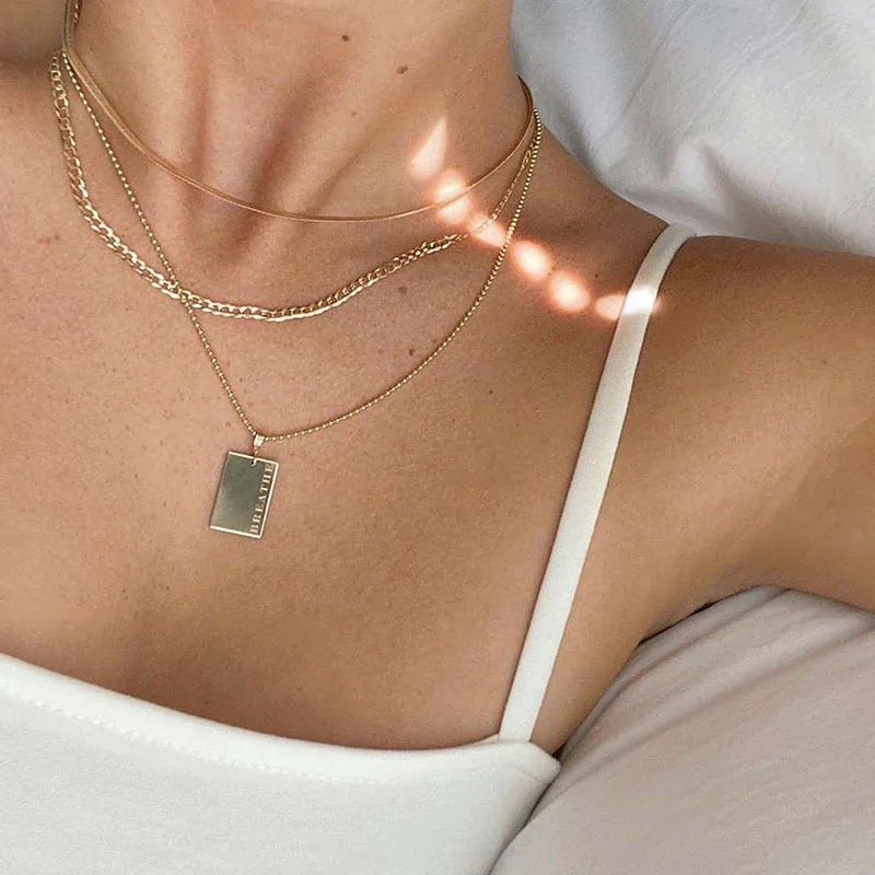 Positive Affirmation Engraved Necklaces - Veinci