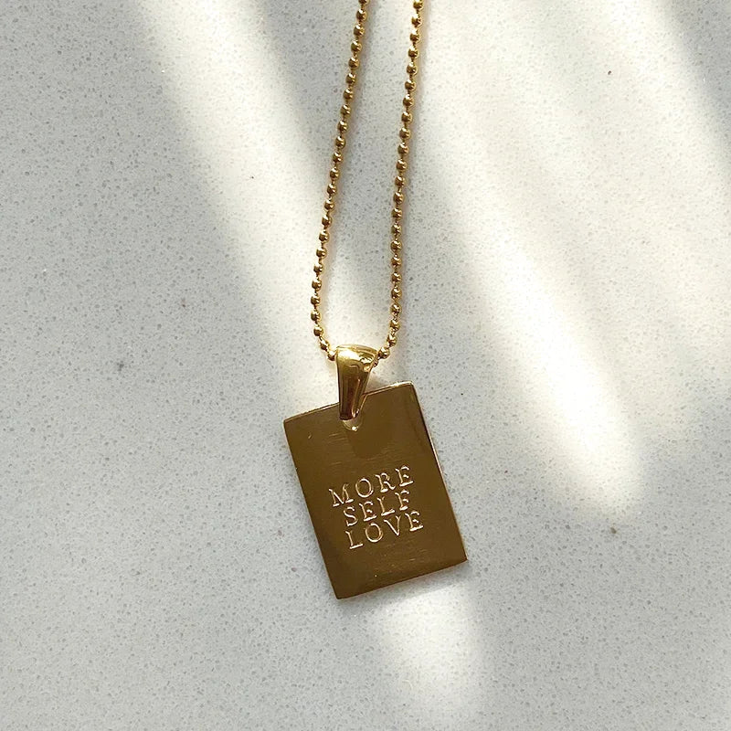 Positive Affirmation Engraved Necklaces - Veinci