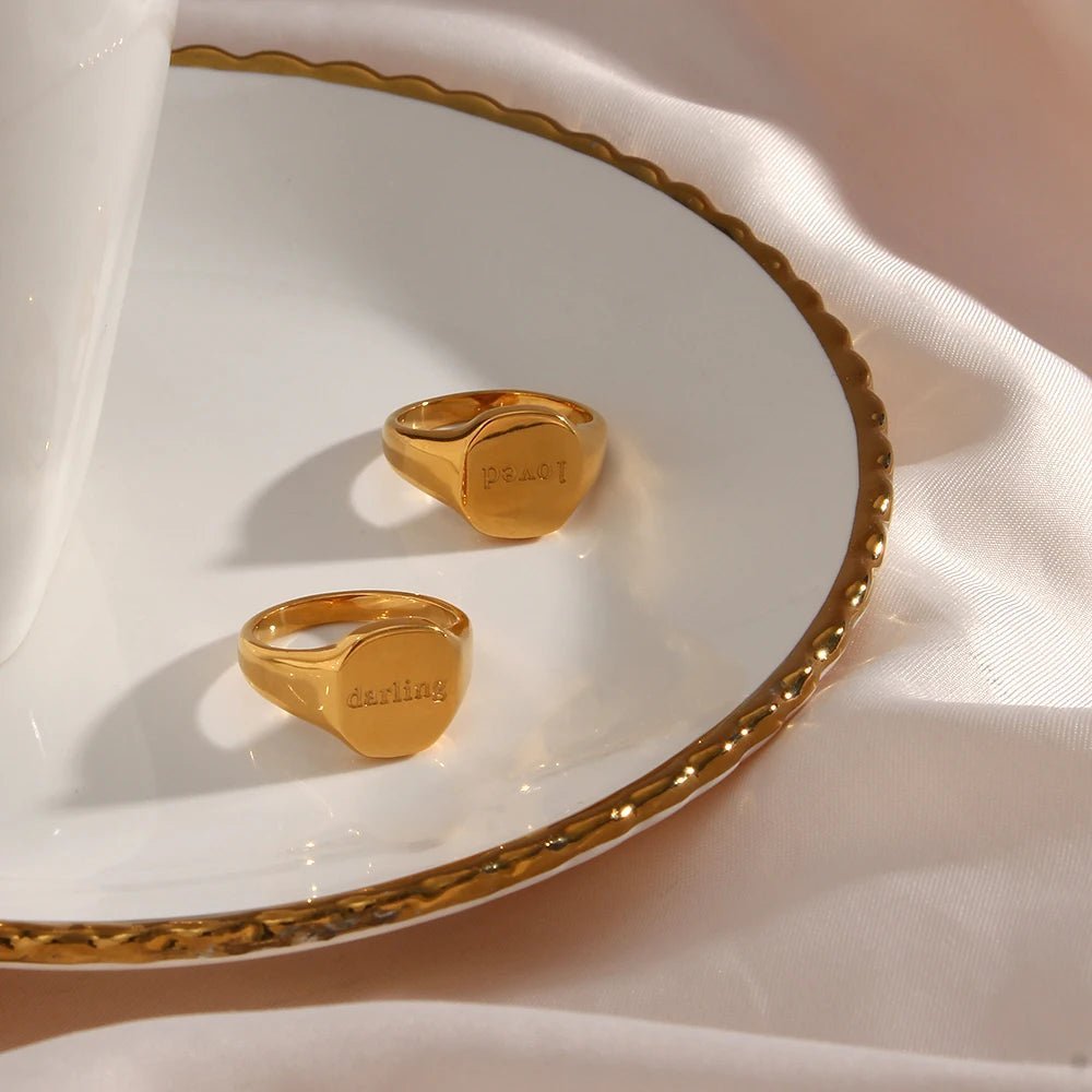 Positive Affirmation Engraved Rings - Veinci