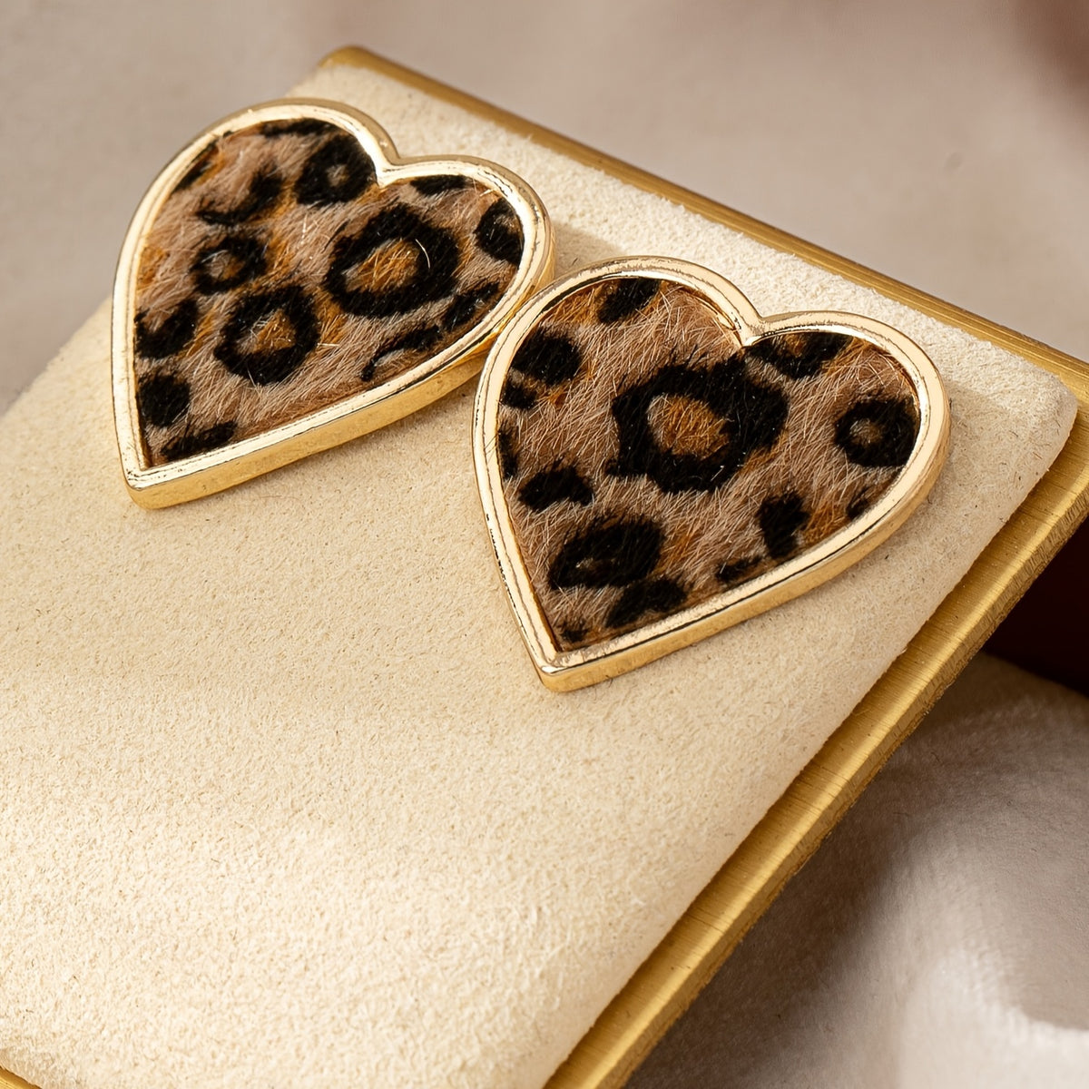 Leopard Print Geometric Earrings