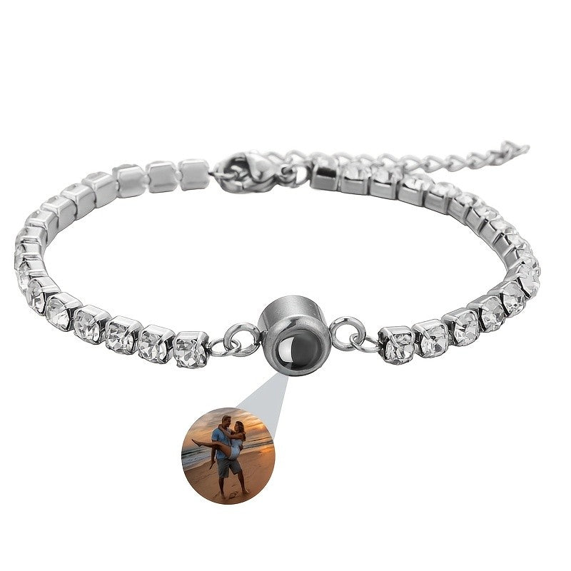 18k Elegant Custom Photo Projection Bracelet