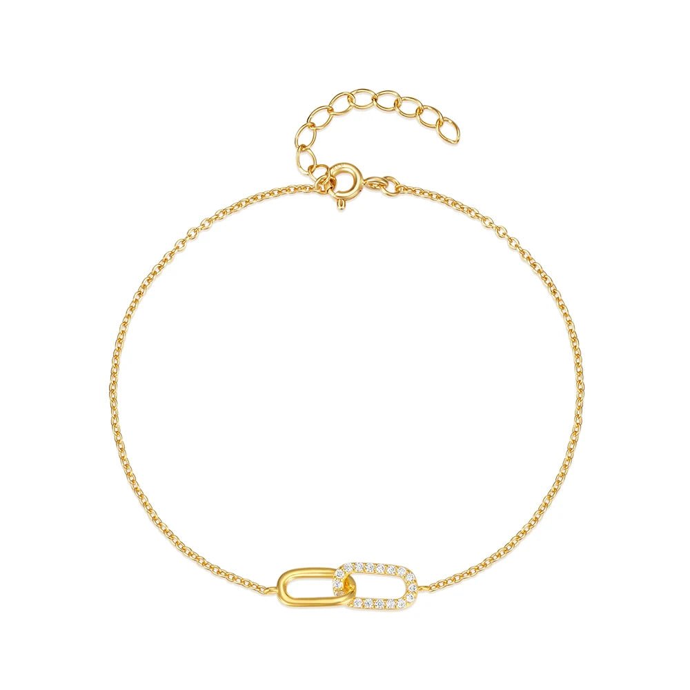 S925 Forever Linked Diamond Contrast Bracelet - Veinci