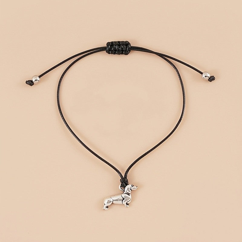 Dainty Dachshund Charm Bracelet