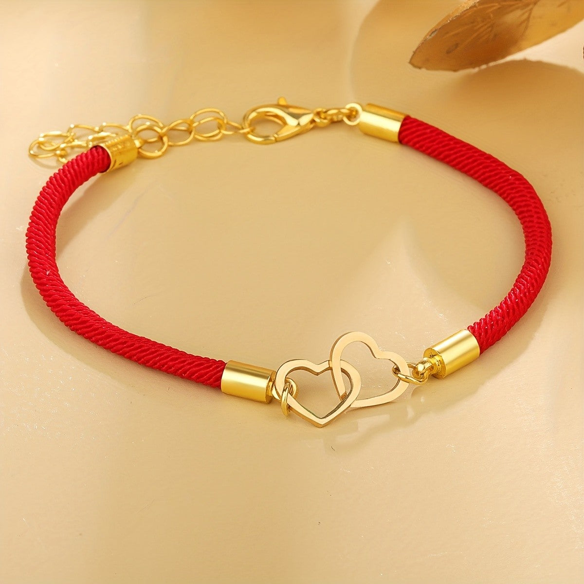18k Elegant Red Rope Heart Bracelet