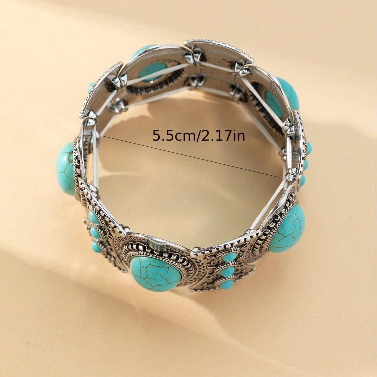 Vintage Boho Turquoise Cuff Bracelet