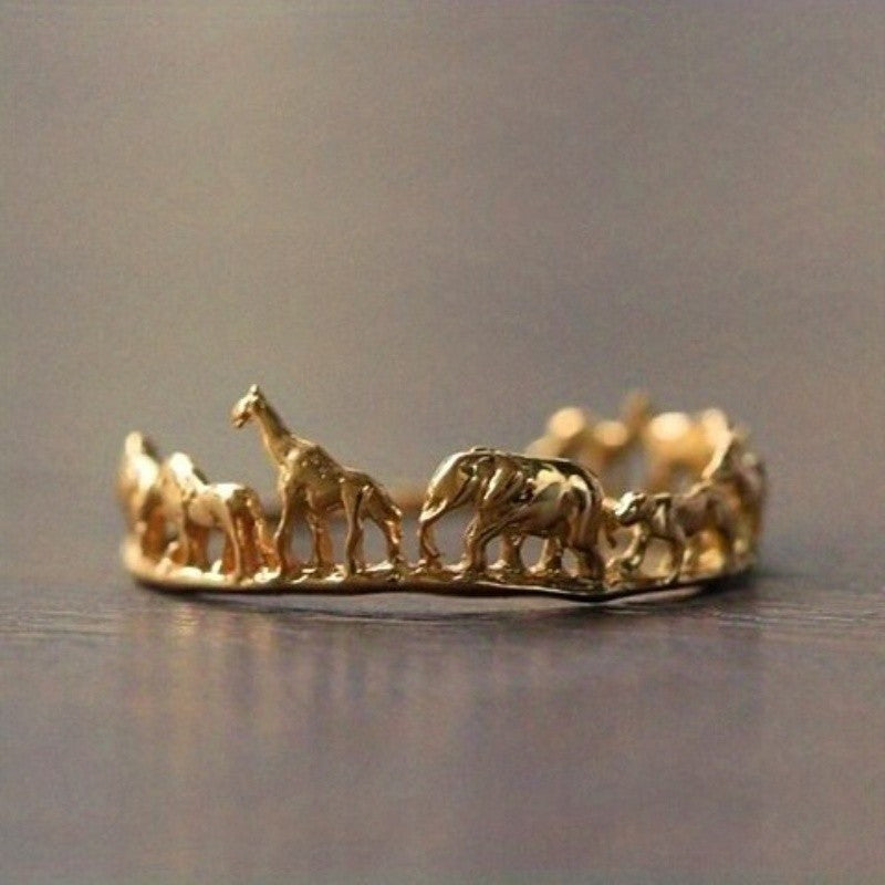 Cute Safari Animal Band Ring