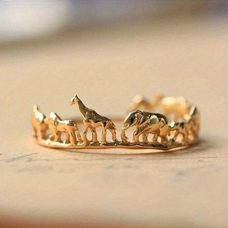 Cute Safari Animal Band Ring
