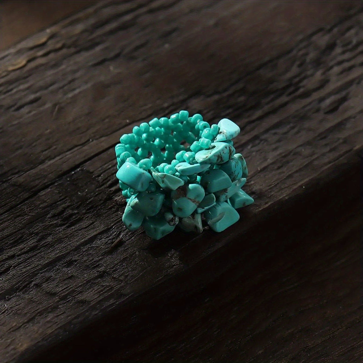 Boho Colorful Mosaic Statement Ring