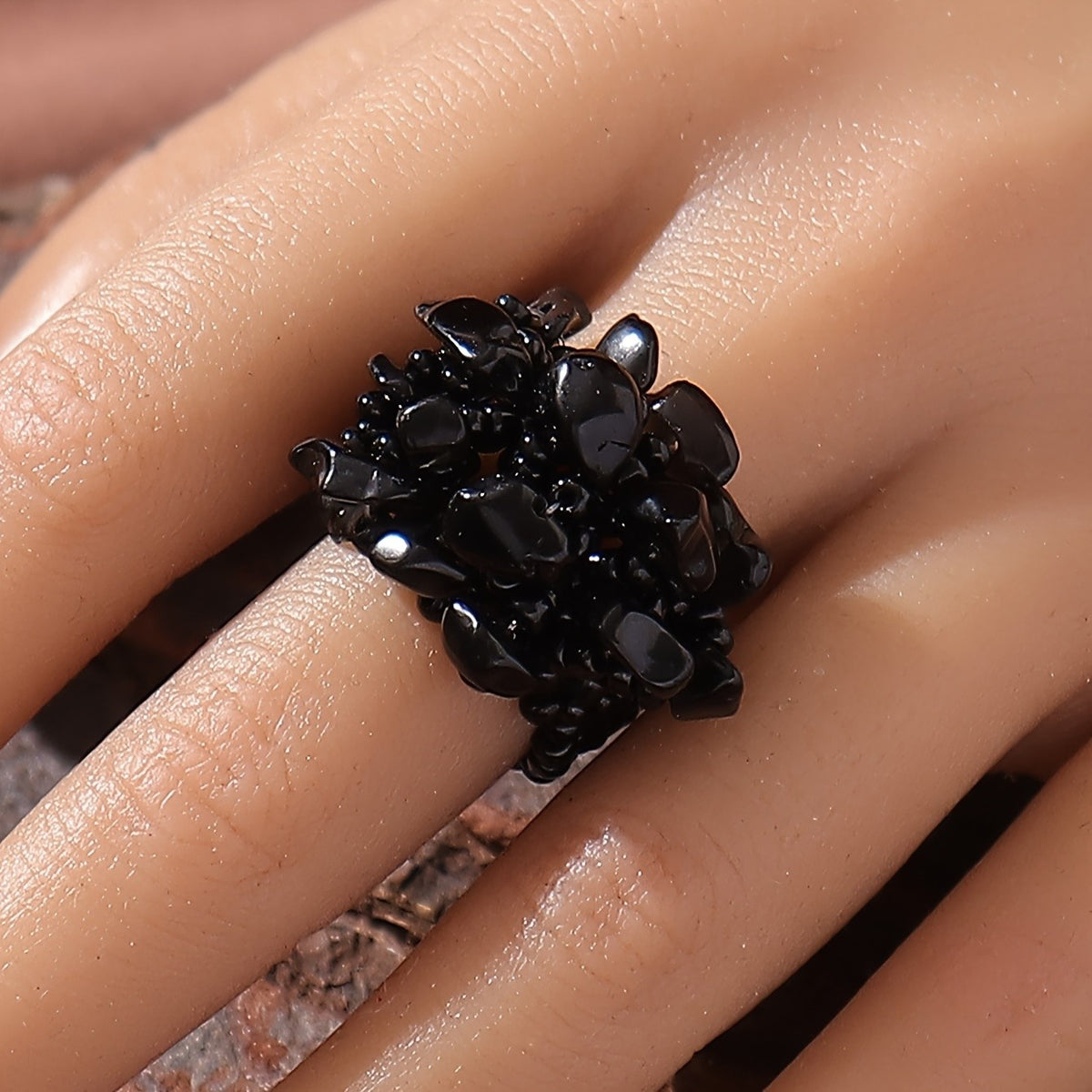 Boho Colorful Mosaic Statement Ring
