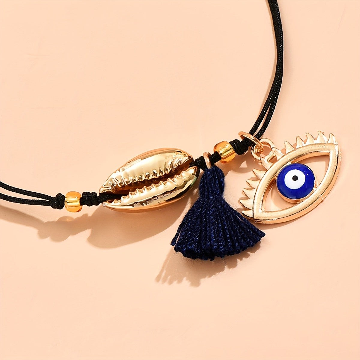 Boho Shell & Evil Eye Anklet