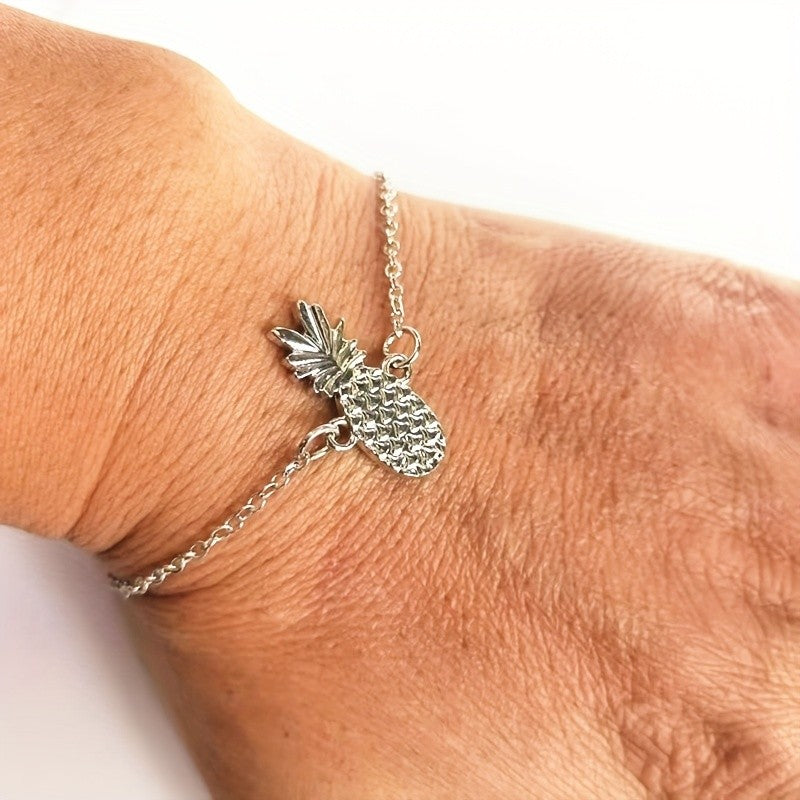 Dainty Pineapple Charm Anklet