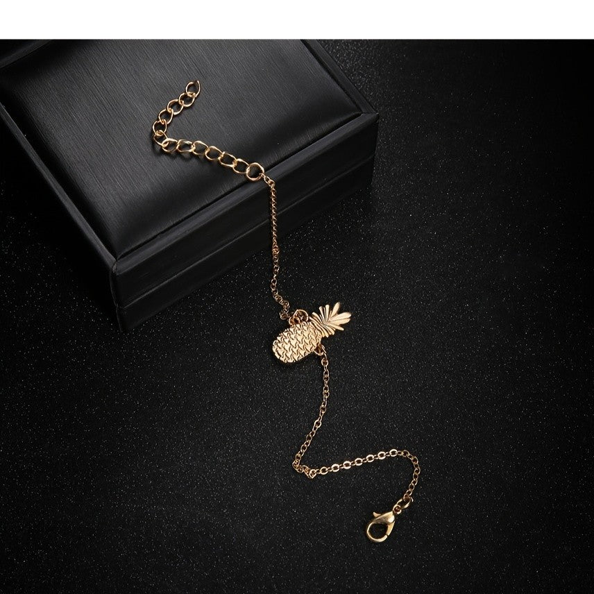 Dainty Pineapple Charm Anklet